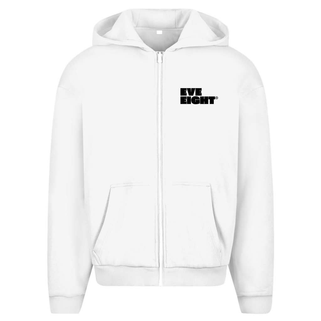 ZIP THROUGH HOODIE WHITE